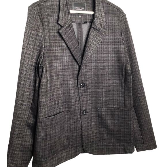 Liverpool Los Angeles Travel Blazer Brown Black Plaid Medium - Picture 3 of 9